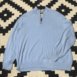 Nautica Men's Sky Blue Quarter Zip Sweater